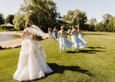 bride and bridesmaids